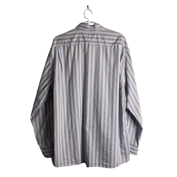 Denver Hayes Men's Lavender Striped Button-Down Slim-Fit Shirt - Picture 8 of 8